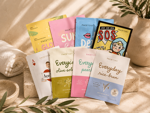 Coffret de 8 masques en tissu pour tous les types de peau