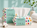 Serviettes visage jetables 100% coton — Pack 100 feuilles (douceur & hygiène)