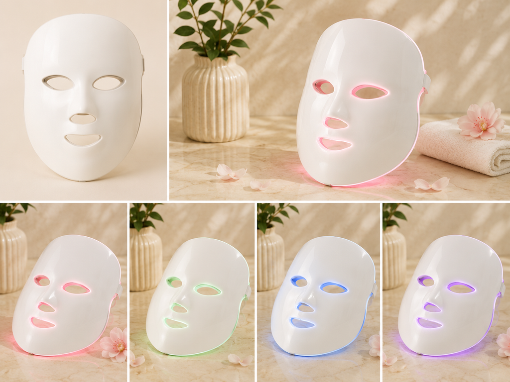 Mascarilla LED de fototerapia 7 colores – Tratamiento facial antiedad