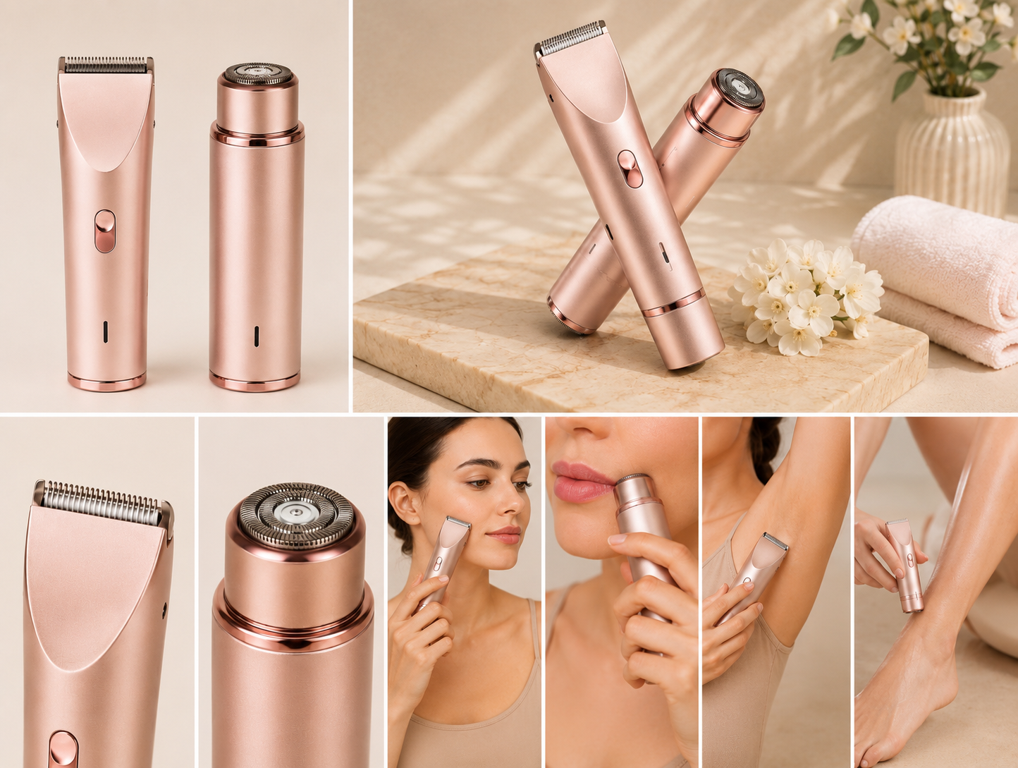 Cortadora eléctrica 2 en 1 para el cuerpo y la zona del bikini – Recargable