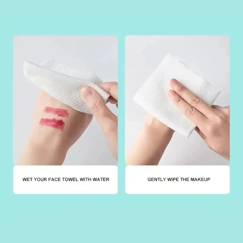 Serviettes visage jetables 100% coton — Pack 100 feuilles (douceur & hygiène)