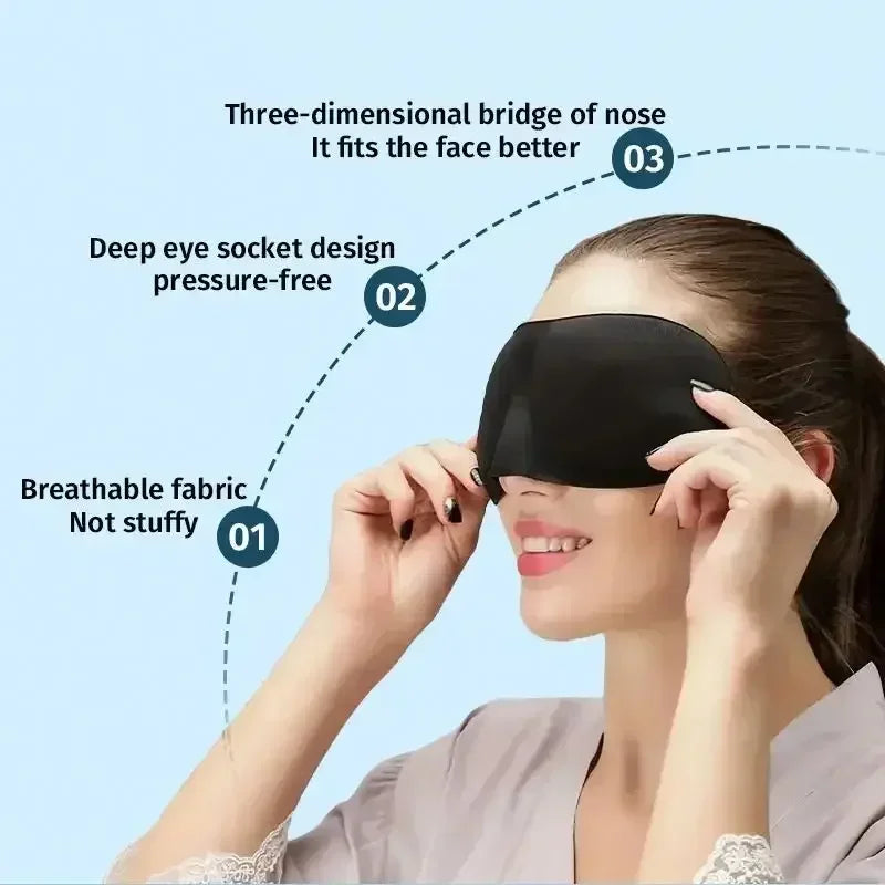 Masque de sommeil 3D occultant — Confort ergonomique sans pression